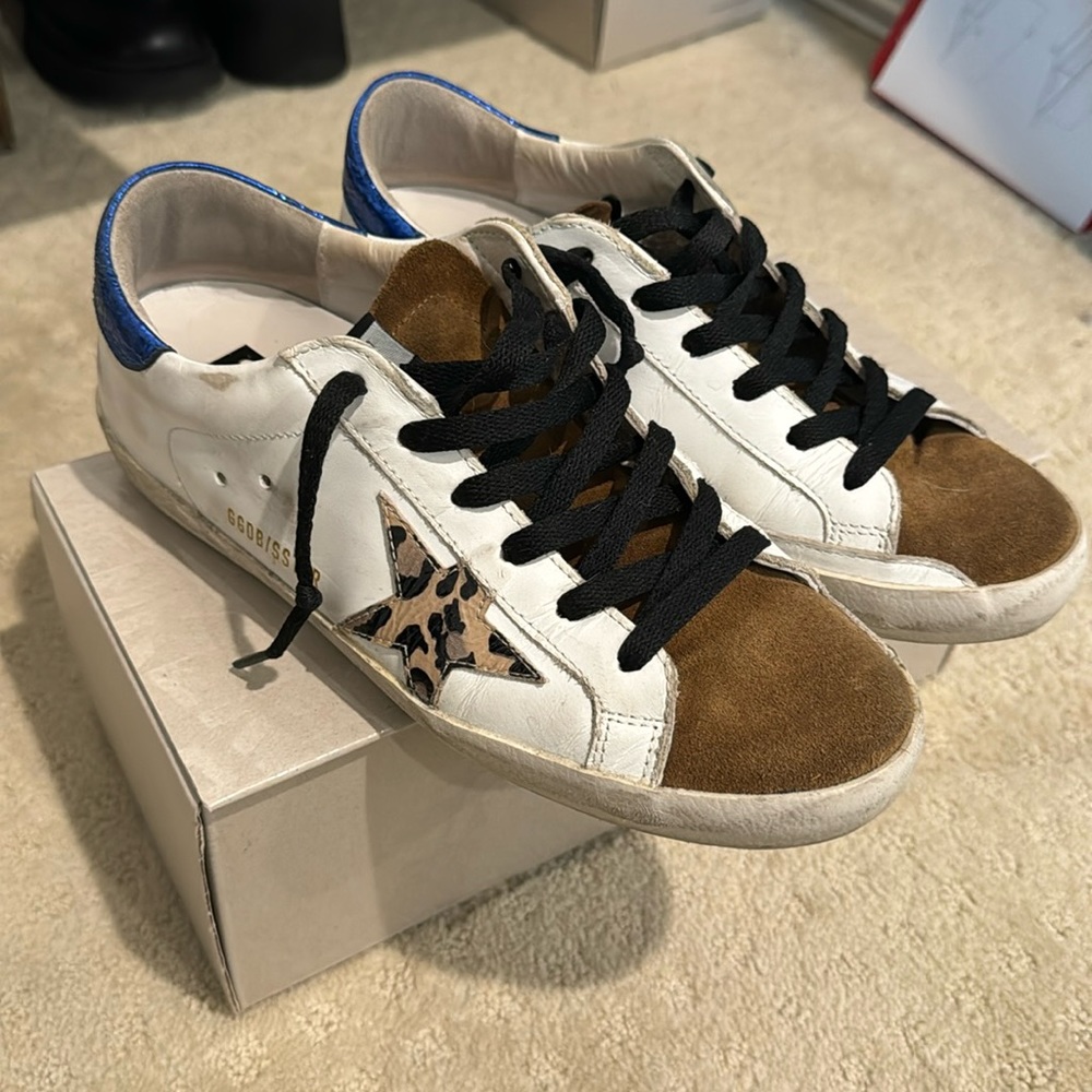 Golden Goose Superstar Classic Suede Toe Leopard